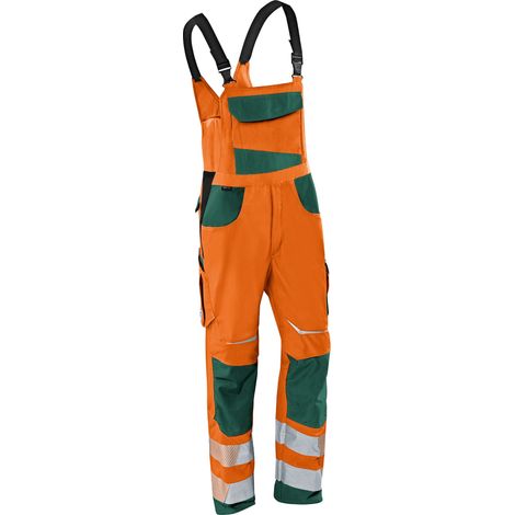 Kübler Latzhose REFLECTIQ PSA 2 3207 warnorange/moosgrün Gr. 52 (1/2)