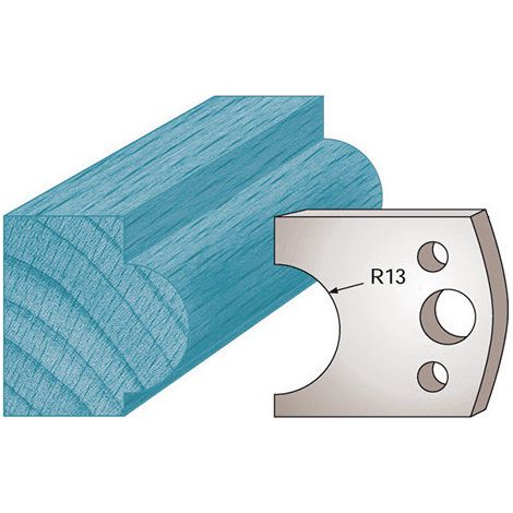 Diamwood Jeu de 2 fers profilés Ht. 40 x 4 mm mouton M119 pour porte-outils de toupie - 40 mm - 40 x 4 x 13 mm - 4 mm - Mouton - Acier haute qualité professionnelle (1/2)