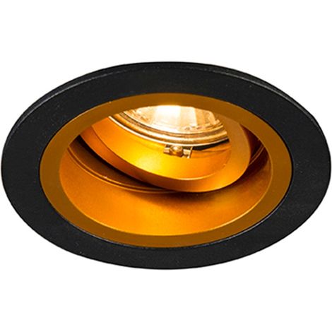 Spot encastré rond noir/or 1xGU10 50W CHUCK Zuma Line (1/2)