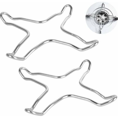 Set of 2 stainless steel gas burner reducers for gas hob, cooktop, hob, trivet, wok support, gas pan (1/4)