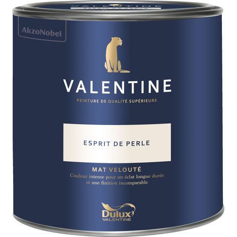 Dulux Valentine Peinture intérieure de haute qualité - Valentine - Couleur intense & pouvoir couvrant élevé - Mat Velouté Esprit de Perle 2 L