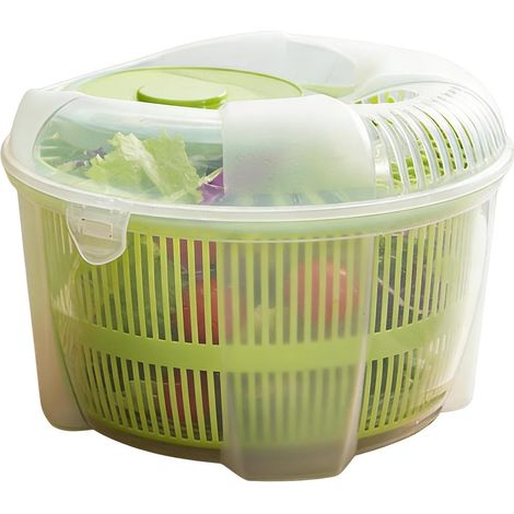 Essoreuse à Salade Bol Déshydrateur pour Fruits Presse-légumes Pour Rincer et Égoutter Légumes Frais, Oignons, Ingrédients pour Farces, Préparations Culinaires (1/5)