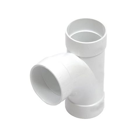 Atepac – Té 90° long en PVC pour aspiration centralisée – Connexion à angle droit – Circulation fluide de l’air – Dimensions au choix