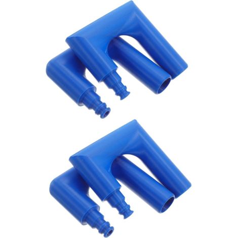 Tubo de rebosadero para piscina de 4 piezas con soporte para borde de cubo, plástico, 11,50 x 10,90 x 2,90 cm, azul, para cubo y depósito de agua, jardinería. (1/5)