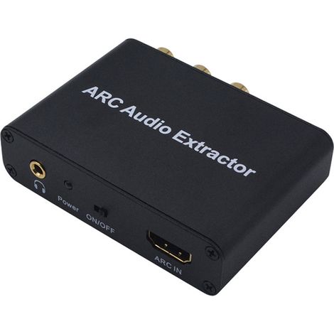 LIFCAUSAL Adaptateur HD ARC 192KHz Extracteur audio ARC Séparateur audio stéréo ARC vers adaptateur jack optique/coaxial/RCA/3,5 mm Prise en charge de la fonction CEC (1/5)