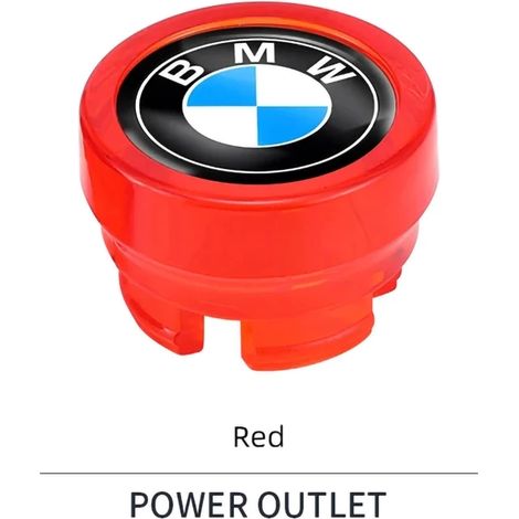 (Rouge, compatible BMW) Cache allume-cigare de voiture avec logo, protection anti-poussière, compatible avec BMW G30 G32 G01 G02 G05 G06 G07 G26 G23 G22 F40 F20 G08 G16 G (1/4)