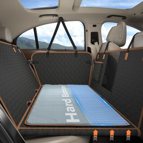 Housse de Siège Auto pour Chien Imperméable Hamac de Voiture pour Animaux Tapis de Protection Banquette Arrière Antidérapant avec Fond Rigide et Fenêtre Maille pour Voyage Chien Moyen Grand Chien (1/5)