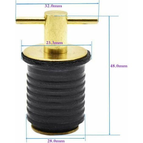 Bouchons d'eau en cuivre de 1 pouce et 1-1/4 pouce pour l'accastillage marin et nautique 1-1/4 pouce 32 (1/3)