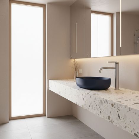 MISCELATORE INCASSO PER LAVABO REA ARGON HIGH BRUSHED NICKEL