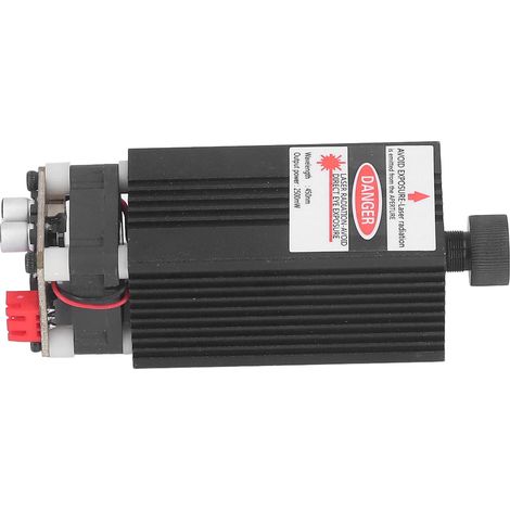 Module laser CNC 450 nm 2500 mW (2,5 W) avec mise au point réglable, refroidissement rapide et gravure laser 3 broches pour le bricolage. (1/5)
