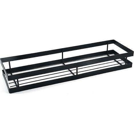 Étagère à épices murale de cuisine noire 40 x 12 x 5,5 cm (1/5)