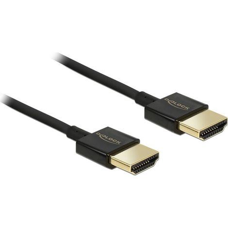 DeLOCK HDMI/HDMI, 1.5 m cable HDMI 1,5 m HDMI tipo A (Estándar) Negro