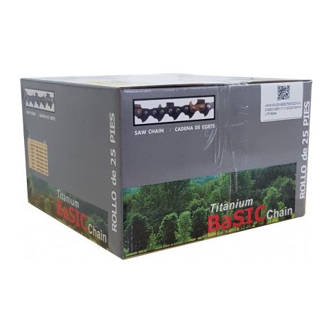 ROLLO CADENA TITANIO 25 PIES 1/4 1,1 mm SEMICHISEL CON ANTI-REBOTE