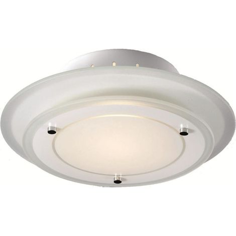 Deckenleuchte Ø 22 cm G9 Weiß 2700 K 690 lm Glas Metall Deckenlampe