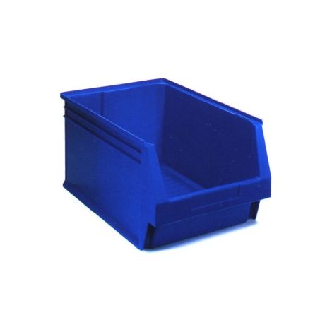 Tayg Stapelbarer Sichtlagerkasten aus Kunststoff, Greifbox für Schrauben und Kleinteile, Sortierbox mit Etikettenfach für Werkstatt Garage Lager, blau, 72 l, 600 x 400 x 300 mm