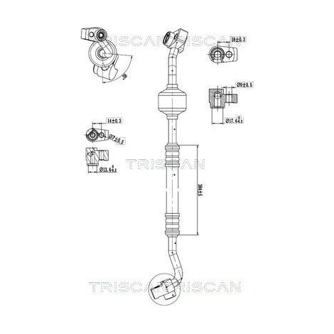 Conduite à haute/basse pression, climatisation TRISCAN 9010 16024 FORD 1837732