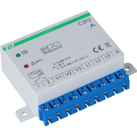 Relè di guasto di fase e asimmetria con controllo dei contatti del contattore 10A 1NO 4sec 45V CZF-2 (1/3)
