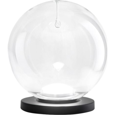 Lampada Ariel Tavolo Trasparente Goccia 1 Luce Stile Metallo e Vetro elegante (1/4)