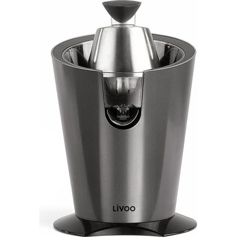 Presse-agrumes électrique 160W Inox LIVOO DOD164 - 2 cônes, bras levier, réservoir 330ml (1/5)