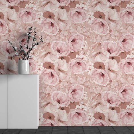 Papier peint panoramique - Motif Fleurs - 195 cm x 122 cm (1/3)