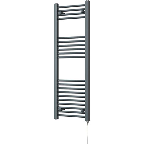 Zennor - Anthracite Electric Towel Rail H1200mm x W400mm Straight 400w Standard (1/3)