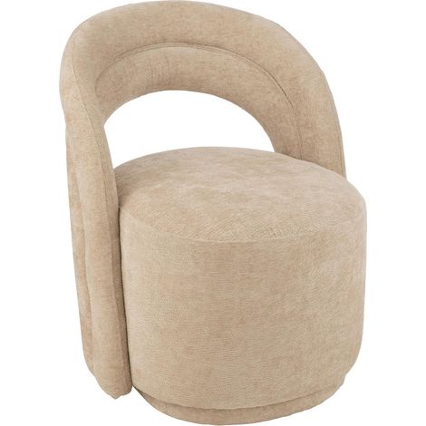 Fauteuil Design Arrondi "Anise" 80cm Beige (1/5)
