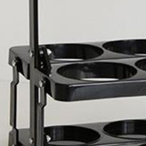Porte-bouteilles de bière pliable unicolore, panier de rangement pour boissons, anse de transport pour pique-nique, noir