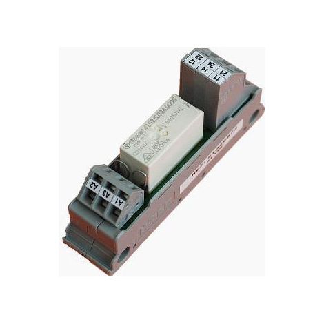 RELAIS BISTABLE 2 BOBINES AVEC SUPPORT RAIL 35MM 24VAC 2 INVERSEURS 8A FINDER 402987