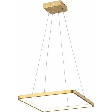 Suspension LED Anaya dorée carrée 40 cm 24W Reality