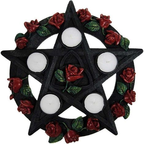 Ornements rétro pour chandeliers en forme de rose, chandeliers en forme d'étoile à cinq branches, ornements de tarot, objets en résine (1/5)