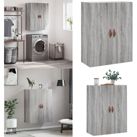 Armoire murale sonoma gris 69,5x34x90 cm - Rangement - Bois d'ingénierie (1/5)