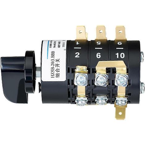 Commutateur rotatif à cames HZ5B 20/3. Tripolaire 8 voies pour la commande de moteurs dans les machines-outils et les équipements d'automatisation. (1/5)