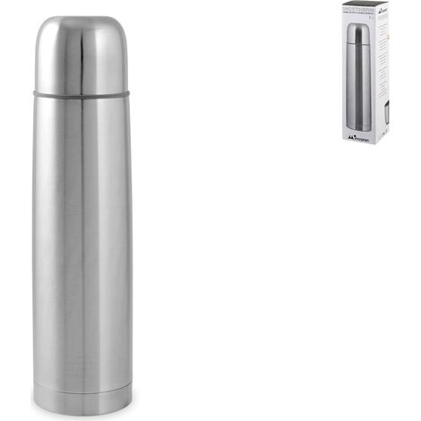 Inoxpran Classic Thermos per Alimenti Caldi e/o Freddi, Ideale per Sport, Ufficio e Viaggi, Metallo, Grigio, 1 L (1/5)