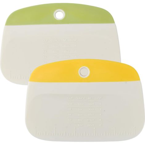 Raclette Para Masa - Plástico Alimentario Sin BPA - Doble Cara Graduada - Antideslizante - Para Pan Pizza Pastelería - 2 Unidades (1/5)