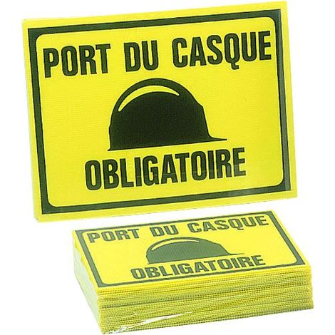 Paquete de 25 señales de casco obligatorio - 300 x 200 mm - NOVAP - 4304342