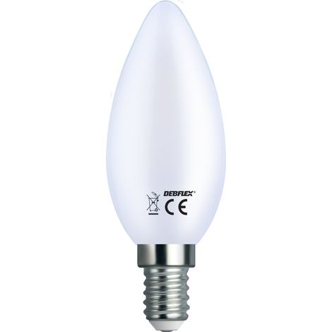 DEBFLEX - AMPOULE C35 FILAMENT VERRE BLANC E14 2W 6500K 250LM - 600405
