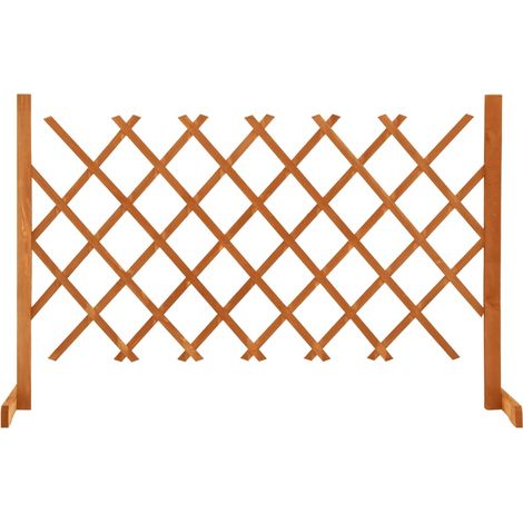 Garten-Rankzaun Orange 120x90 cm Massivholz Tanne