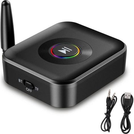 Récepteur Bluetooth 5.1, Adaptateur AUX/RCA Bluetooth, Adaptateur Bluetooth pour Voiture (1/4)