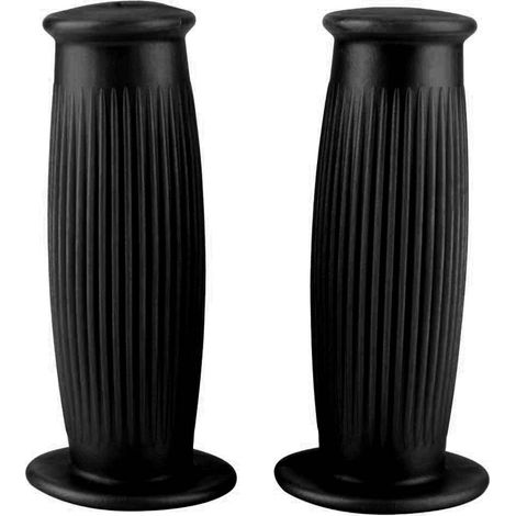 Paar universelle Vintage-TPU-Motorradlenkergriffe 25/28 mm (1 Zoll), schwarz. (1/5)