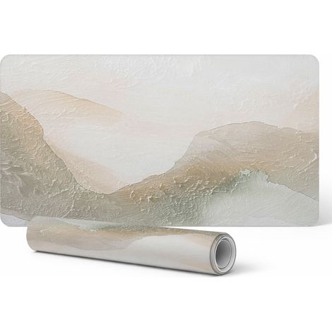 Alfombrilla protectora de vinilo para escritorio y mesa, dise帽o abstracto delicado, 100x50 cm