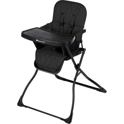 chaise haute pour bébé, 6 mois à 3 ans, 9 à 15 kg, pliage ultra compact, légère (4 kg), facile à nettoyer, confort rembourré, pliage facile d’une seule main, Tinted Graphite (1/5)