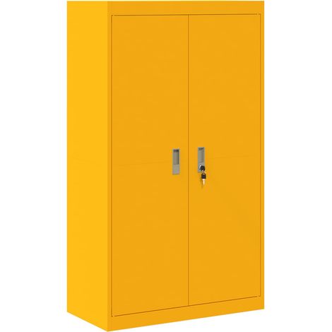 Aufbewahrungsschrank Senfgelb 80 x 40 x 140 cm Stahl vidaXL