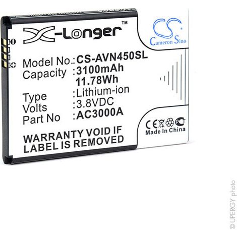 NX - Batterie téléphone, smartphone, GSM pour Archos 3.8V 3100mAh - AC3000AAC3000B