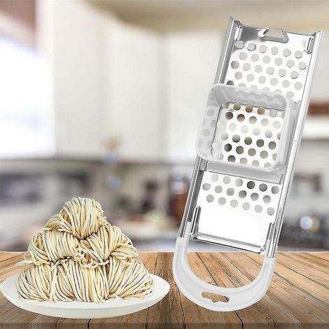 Machine à spaetzle A41 Premium en acier inoxydable, machine à pâtes et raviolis, machine à nouilles manuelle avec poignée ergonomique (sans BPA, sans certificat FDA) (1/2)