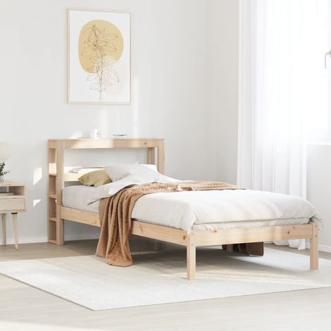 Massivholzbett ohne Matratze 75x190 cm Kiefernholz vidaXL (1/5)