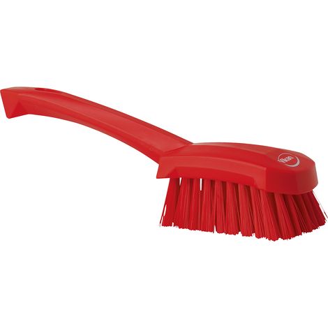 Vikan, Brosse manuelle à manche court, dur, lot de 10, rouge
