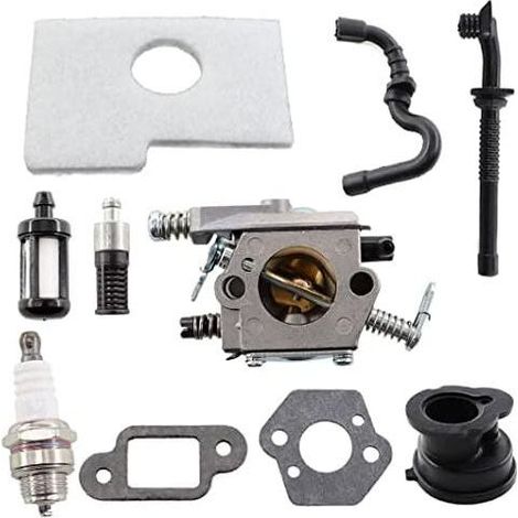 Carburat avec joint Filtre à air Filtre à essence Tuyau à essence pour Tronçonneuse Stihl 017 018 MS170 MS180 MS 170 MS 180 Tronçonneuse Pièces de rechange 1130 120 0608 (1/5)