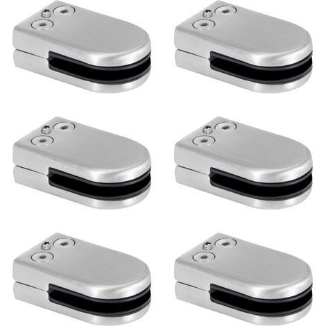 Pinces à verre en acier inoxydable – supports de serrage pour verre de 6 à 8 mm – réglables – lot de 6 (1/5)