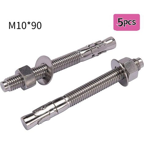 Pernos de anclaje para hormigón M1090, juego de pernos y tornillos de anclaje para hormigón de acero inoxidable 304 (5 piezas) (1/5)