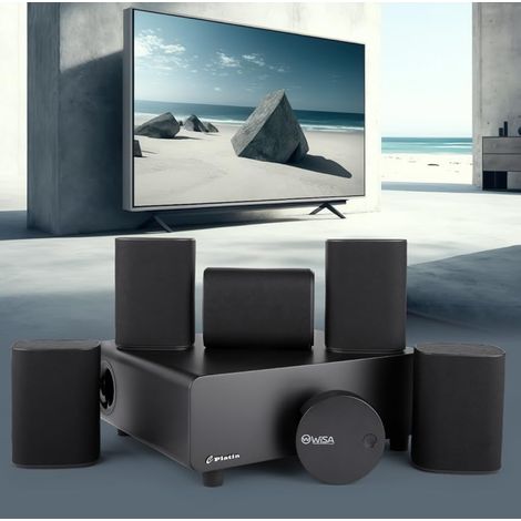 Home cinéma 5.1 sans fil WiSA compact noir OKMYHOME (1/5)